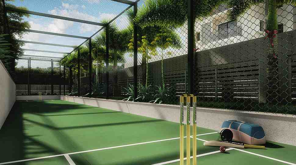 Sattva Springs cricket pitch